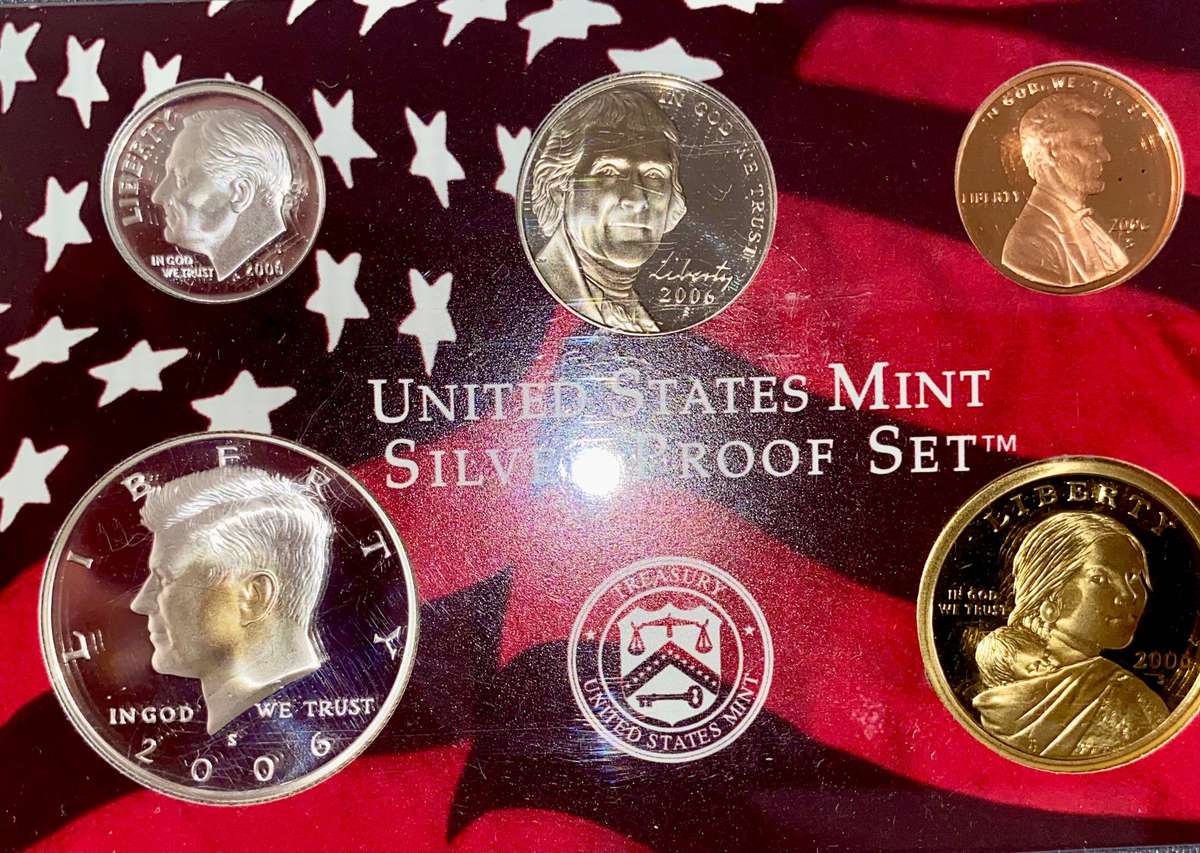 USA Proof Silver Set 2006 -- State Quarters & One Dollar to 1 cent with certificate