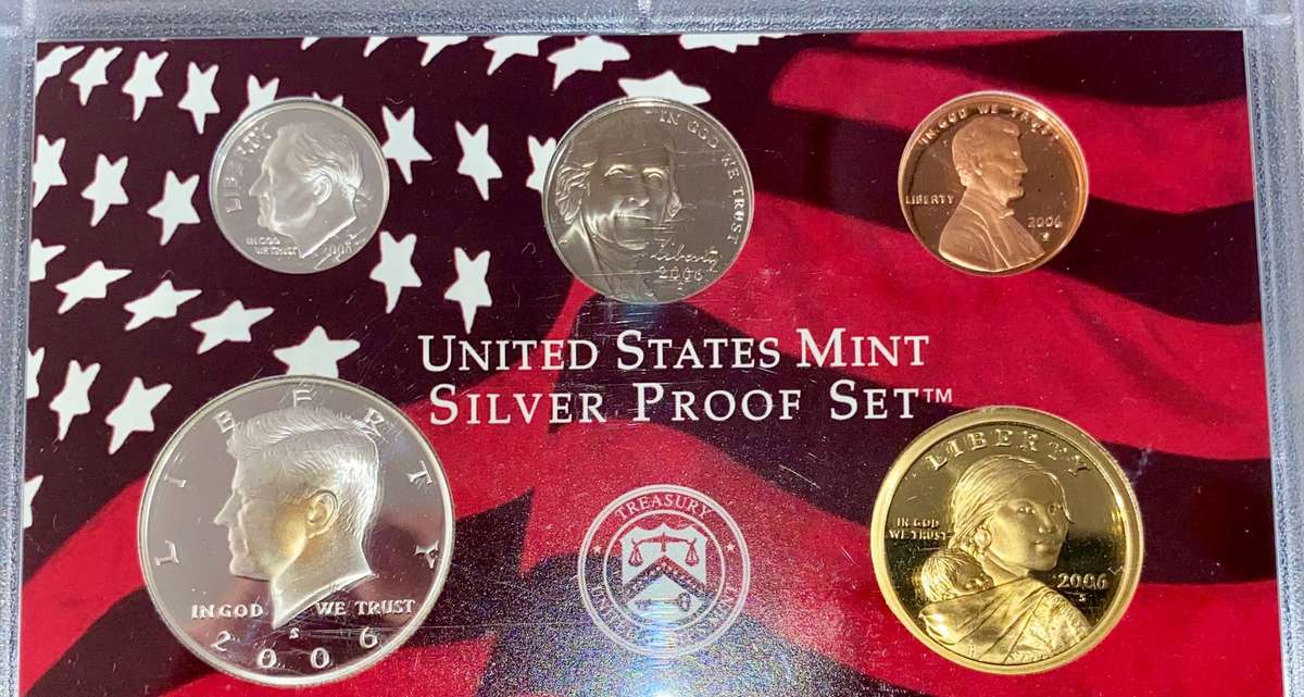 USA Proof Silver Set 2006 -- State Quarters & One Dollar to 1 cent with certificate