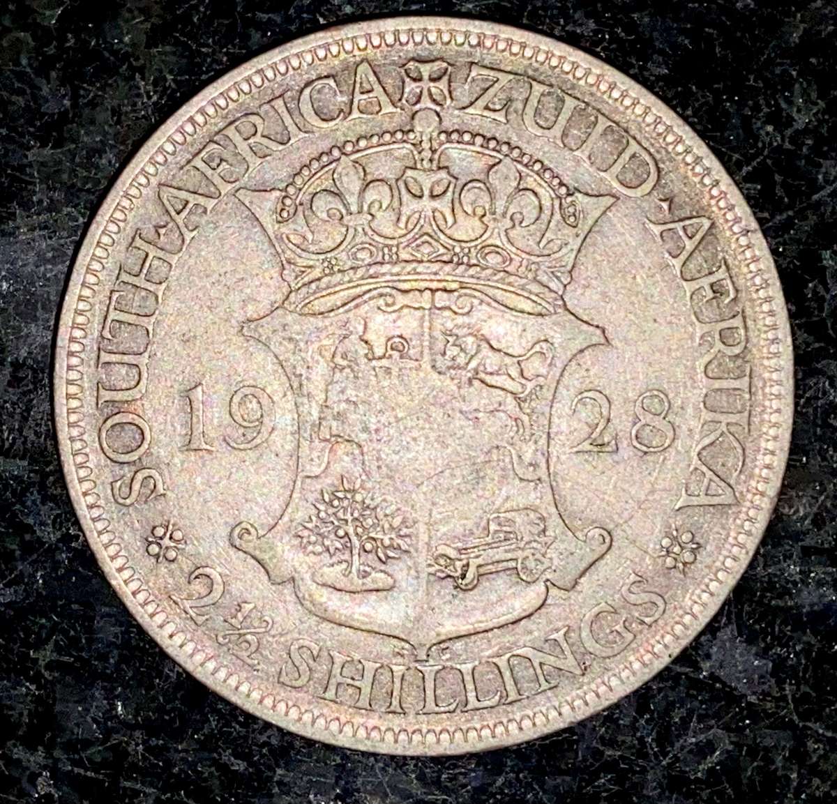 S A Union. silver 2 1/2 shilling 1928