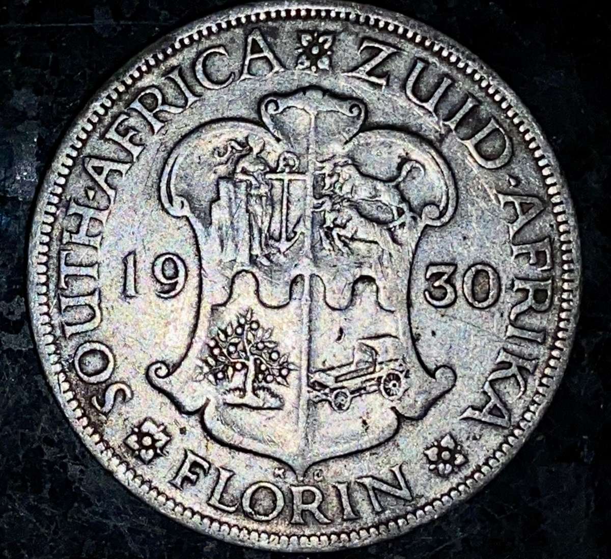 S A Union. silver 2 shilling 1930