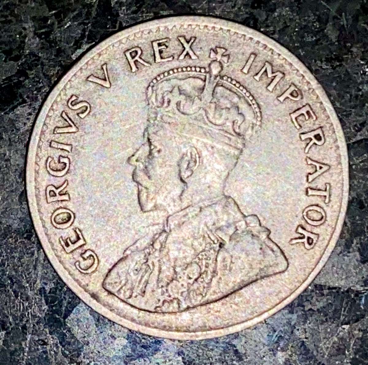 S A Union. silver 3d threepence 1933
