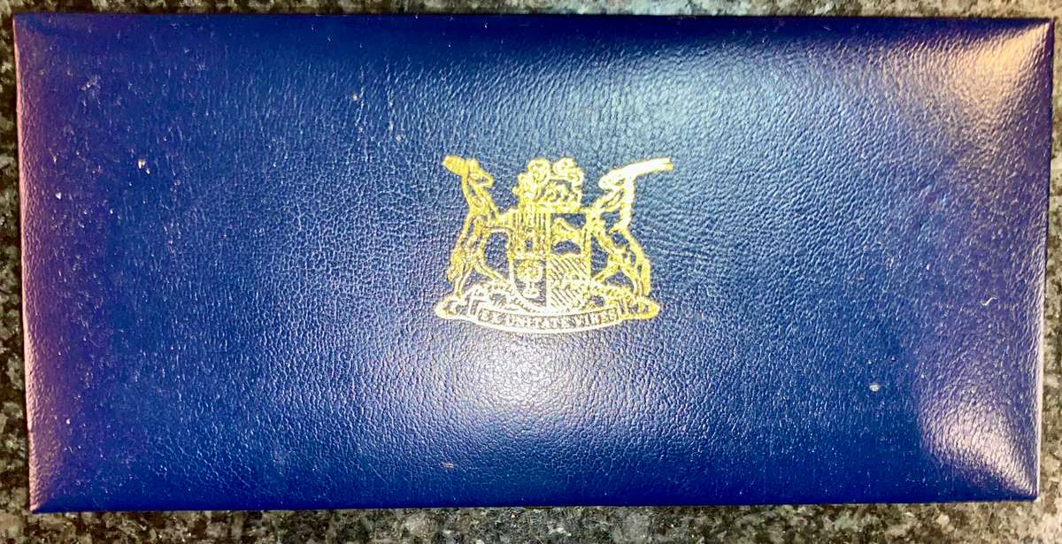 South Africa Proof set silver R1 TO 1/2 cent 1983 blue SA mint box