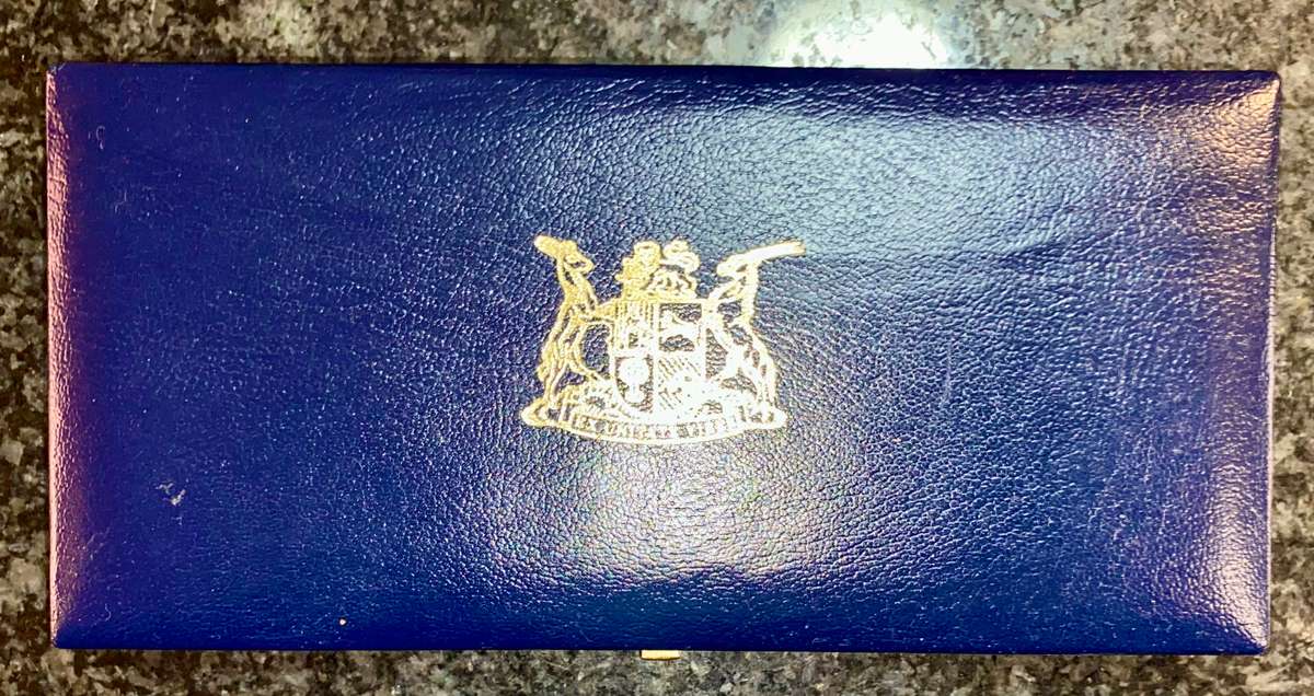 South Africa Proof set silver R1 TO 1 cent + nickel R1 - 1989 blue SA mint box