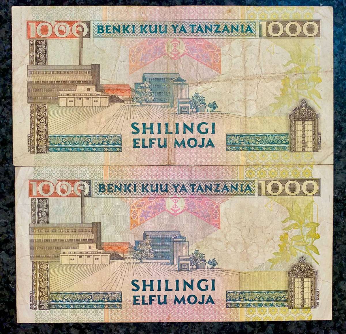 Tanzania set two different 1000 shillings nd (1 bid takes all)