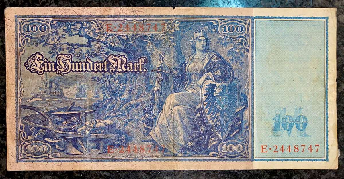 Germany. 100 mark 1910 big note