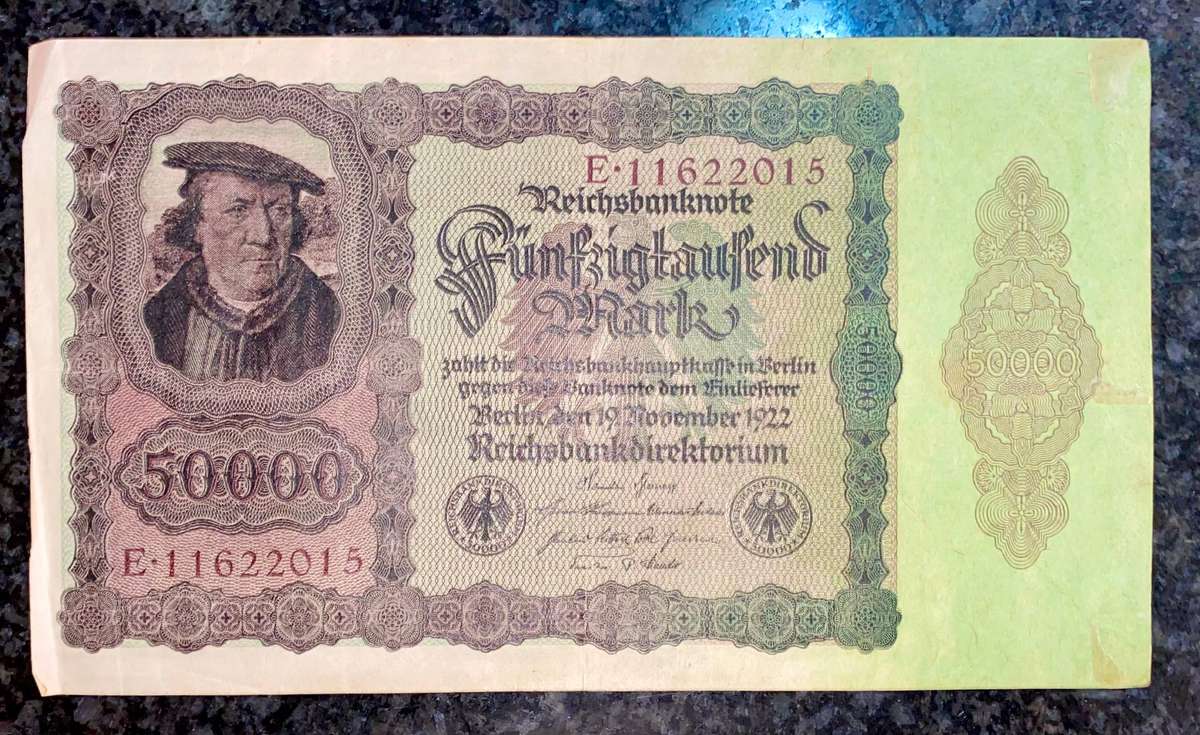 Germany. 50,000 mark 1922 big note