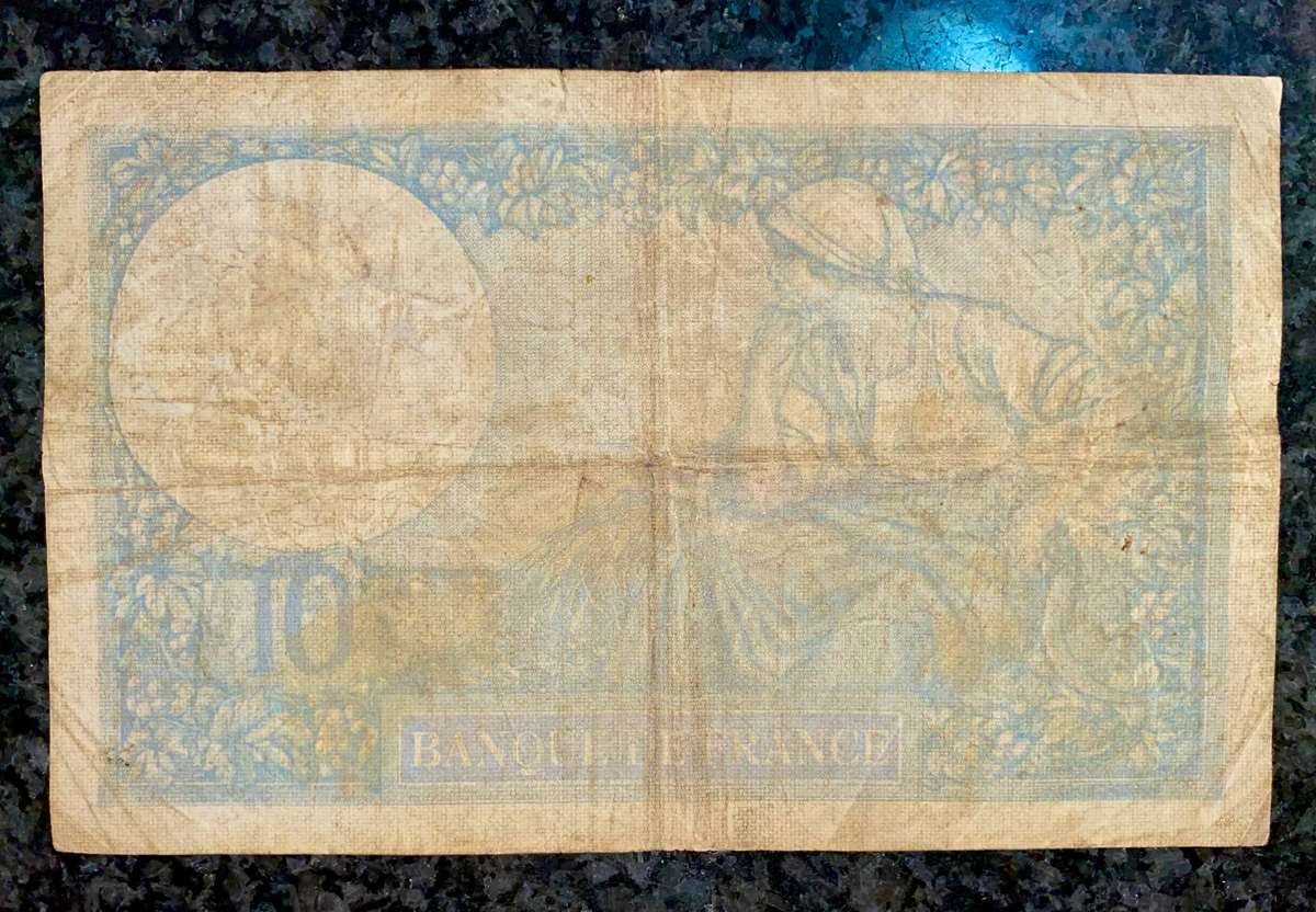 France 10 francs 5-12-1940 WW2