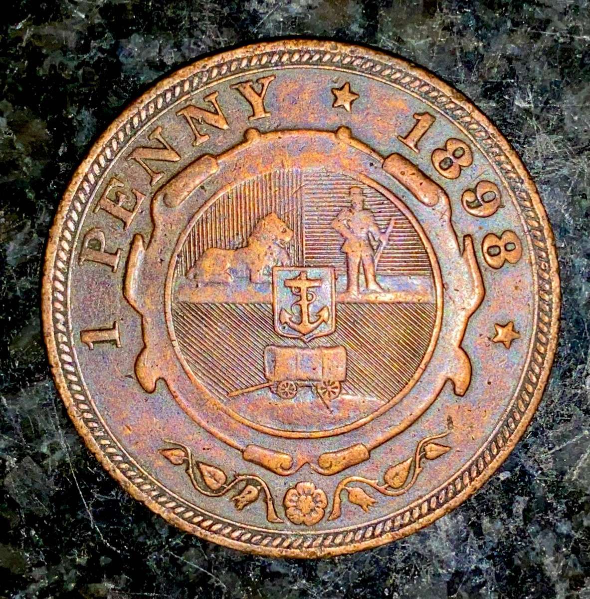 ZAR 1898 -- 1 Penny good condition