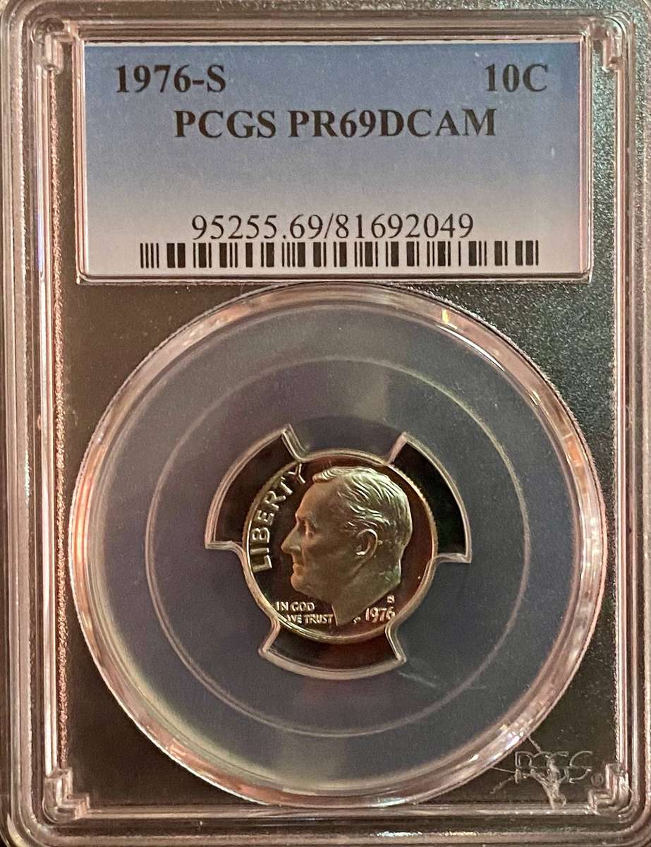USA Graded 10 cent 1976 San Francisco mint graded PR69 DCAM - ICG