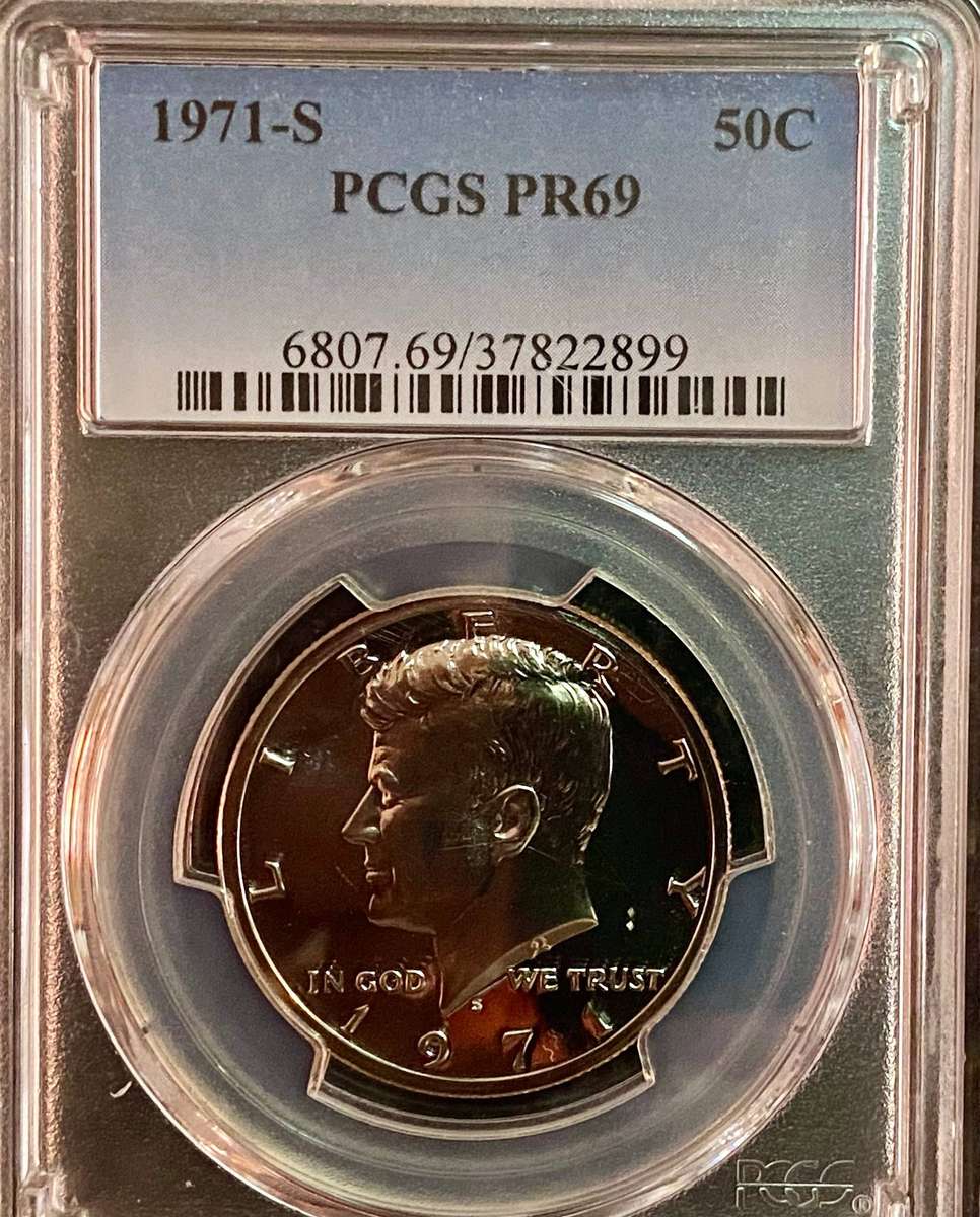 USA Graded 50 cent Kennedy 1971 San Francisco mint graded PR69 DCAM - PCGS