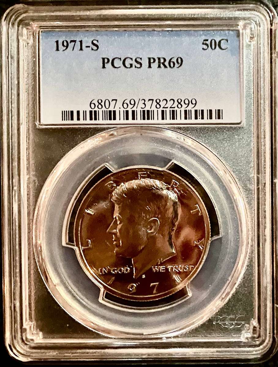 USA Graded 50 cent Kennedy 1971 San Francisco mint graded PR69 DCAM - PCGS