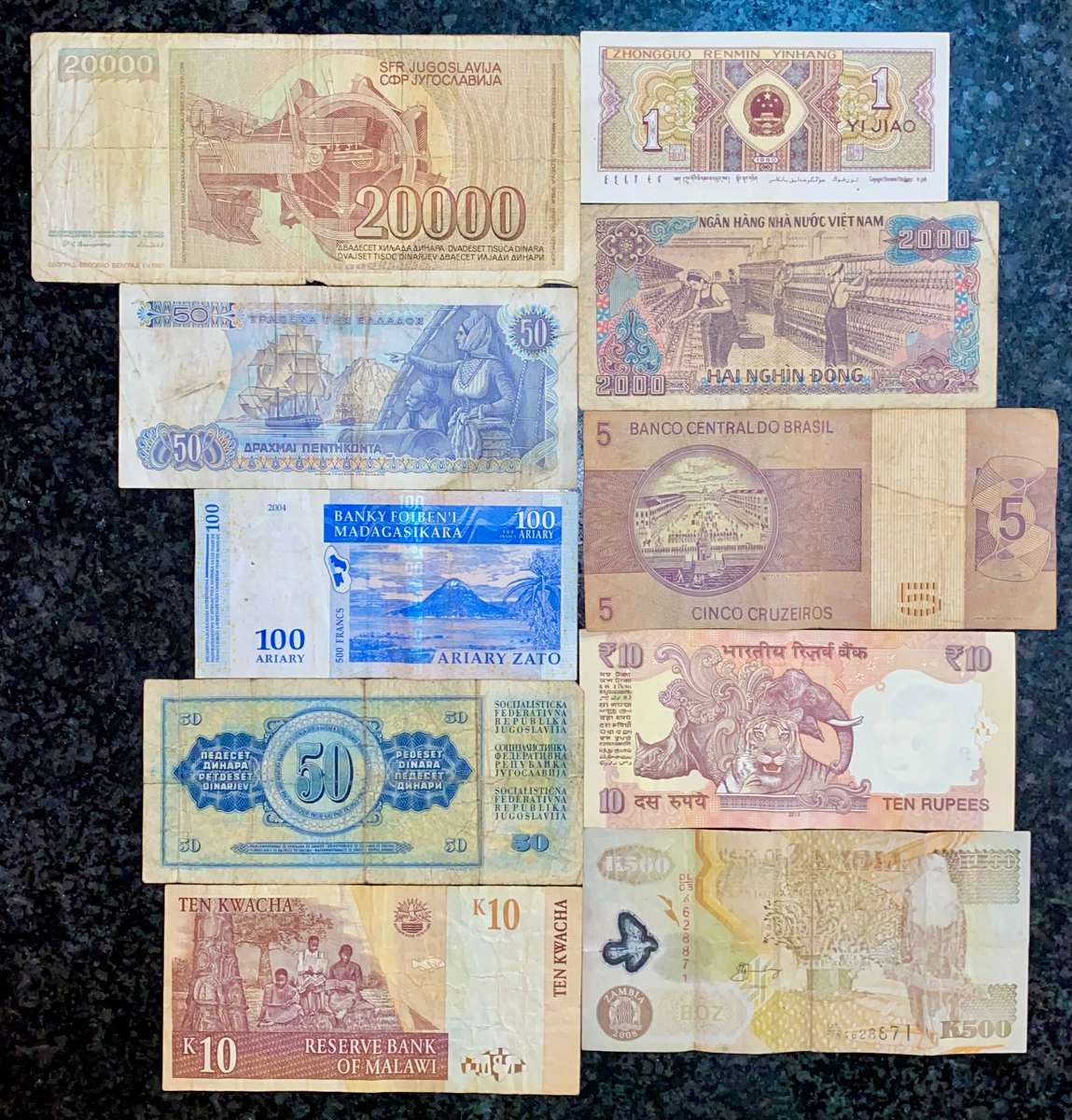 International lot Various Country's (bid per note to take all)