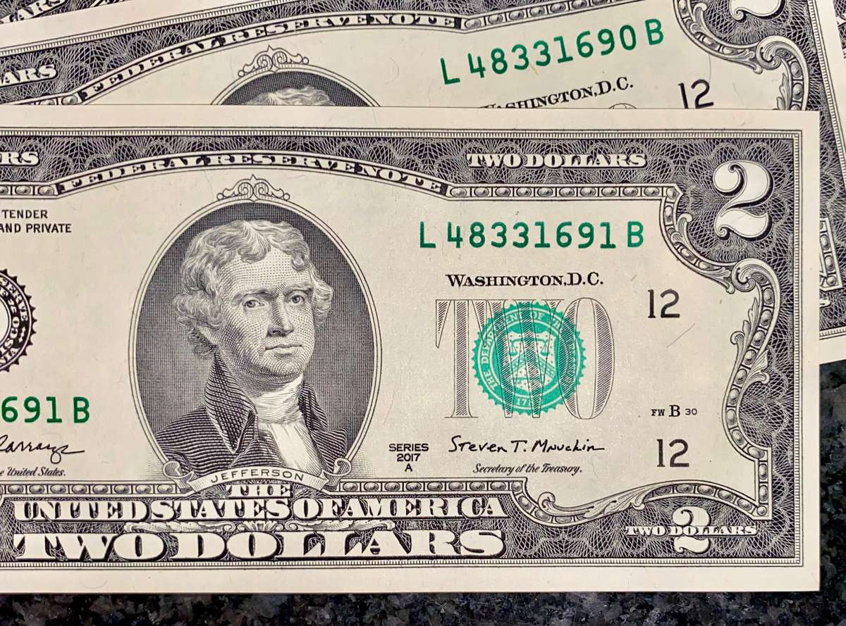 USA 2 dollars in sequence 691-680 San Francisco Federal mint 2017 unc (BID PER NOTE)