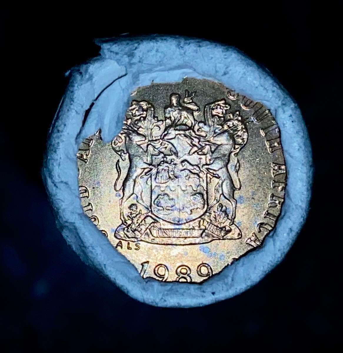 South Africa UNC 1 cent bankroll unknown dates 3rd decimal coins 1965-1989 Standard bank