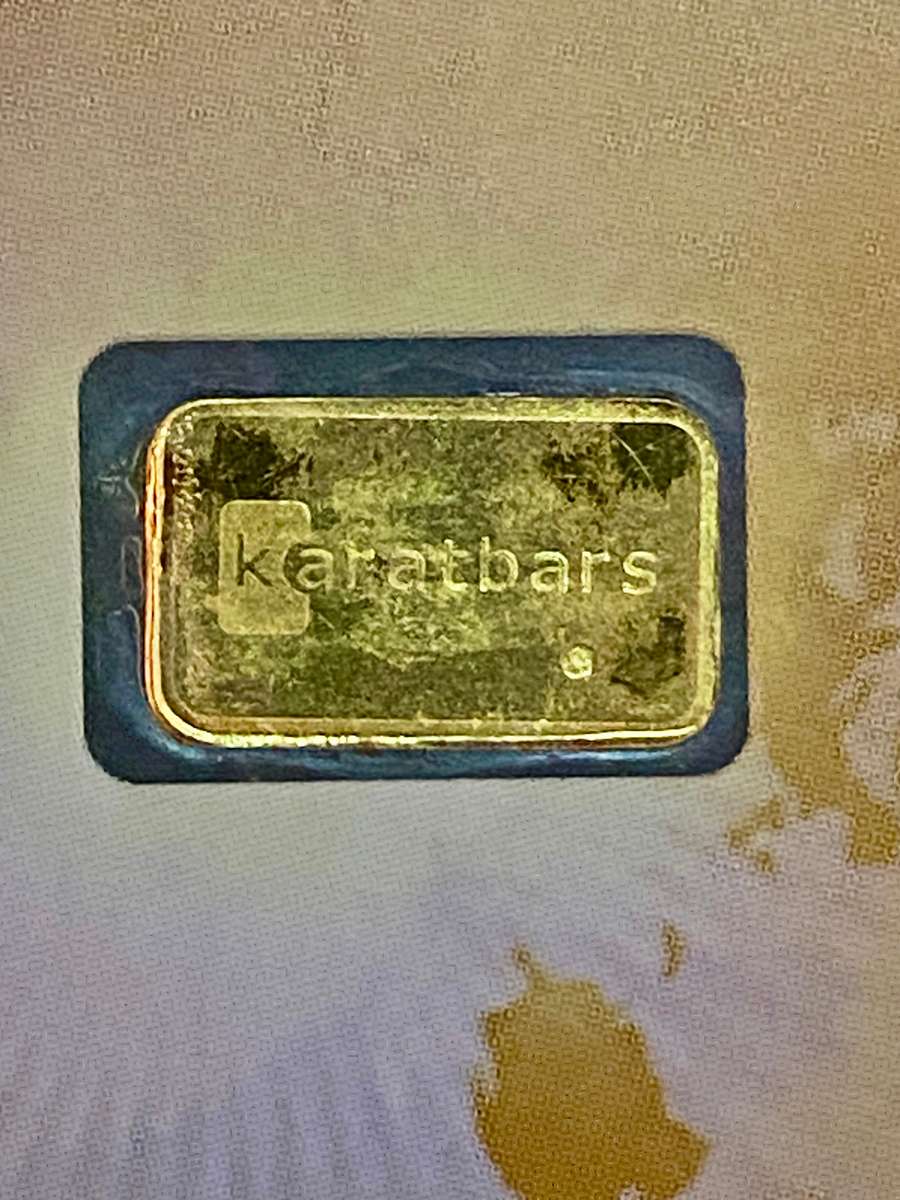 Karatbars Gold Bar Cards - Gold Bar 999.9 Purity 24ct (bid per bar) 0.10g - 5 available