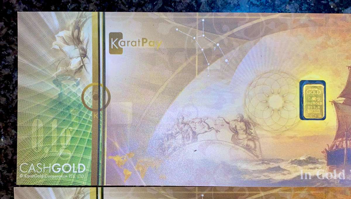 Karatbars Gold Bar Cards - Gold Bar 999.9 Purity 24ct (bid per bar) 0.10g - 5 available