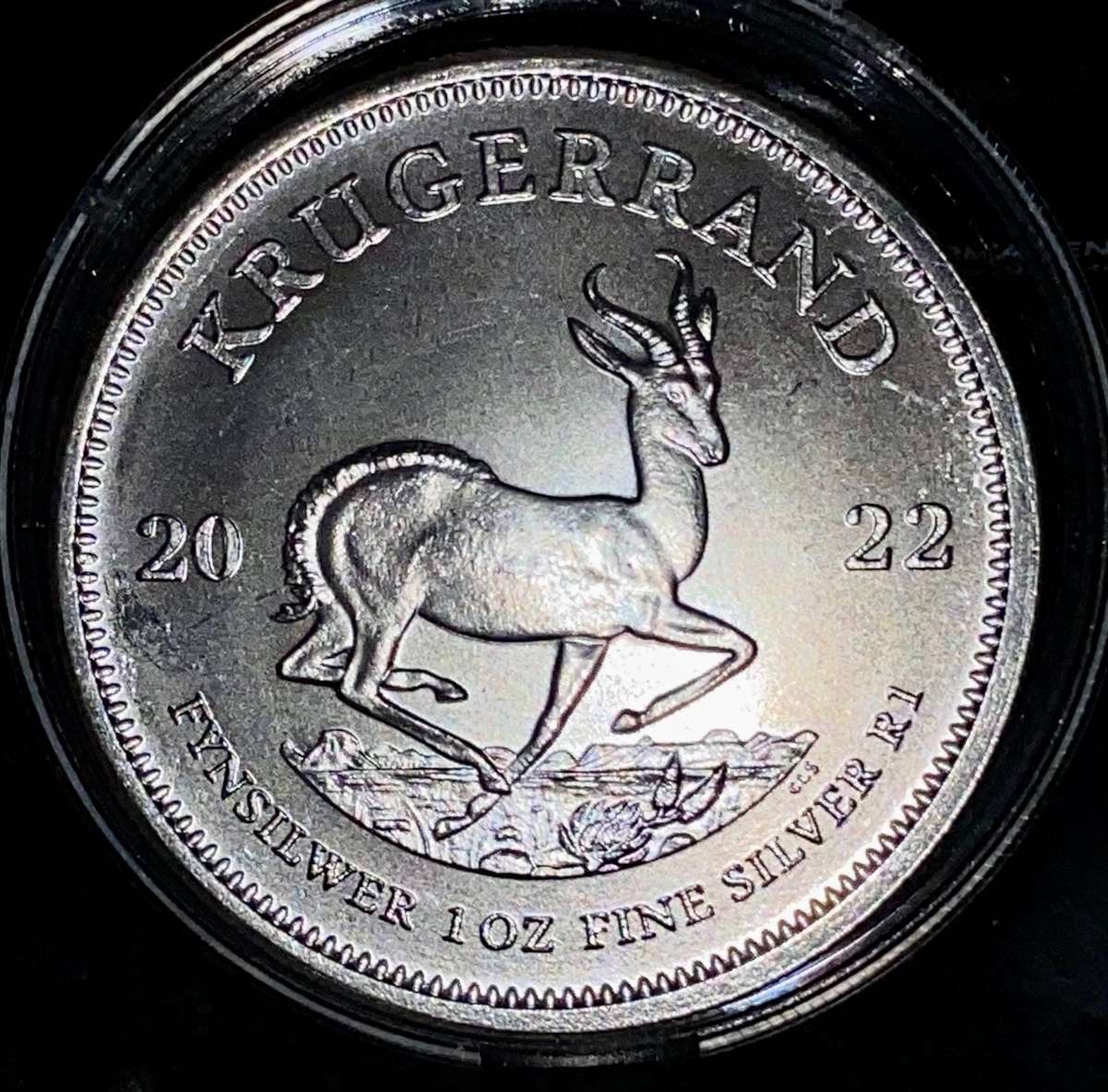 South Africa Silver 1OZ -- Krugerrand 2022 -- UNC in capsule