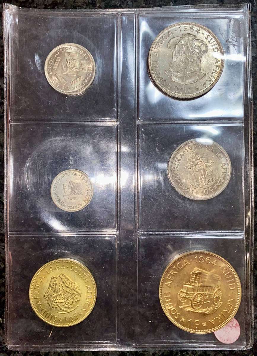 South Africa. Set Silver 20 cent to 1/2 cent mostly 1964 (1 bid takes all)