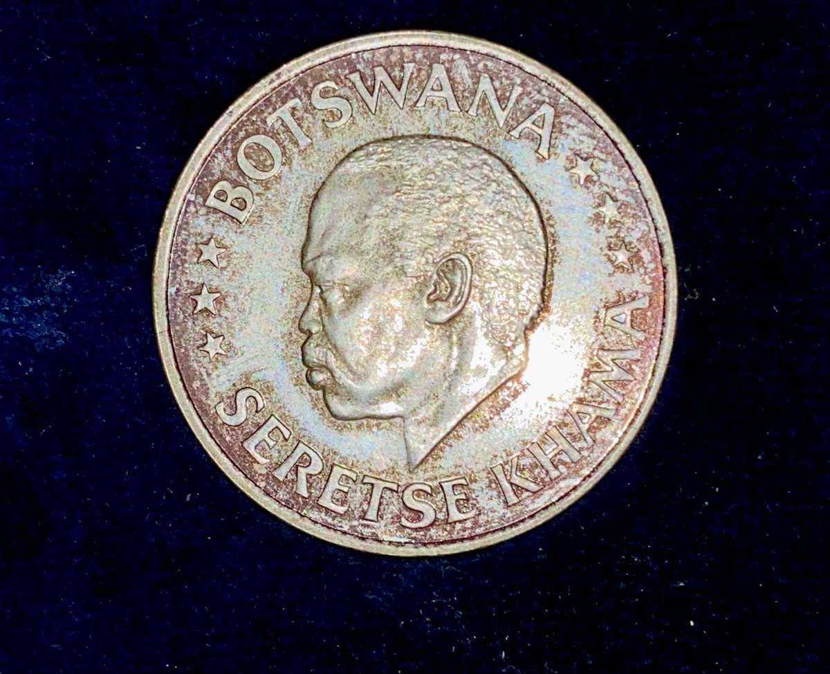 Botswana Silver 50 cent 1966 in mint box