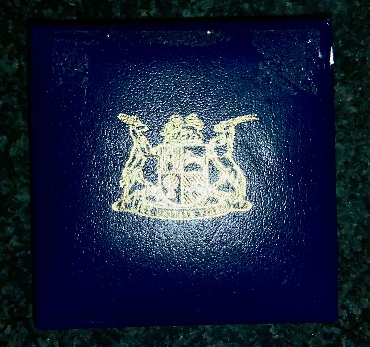 South Africa Proof silver R1 -- Soli Deo Gloria 1992 -Silver 925 in blue SA mint box in capsule