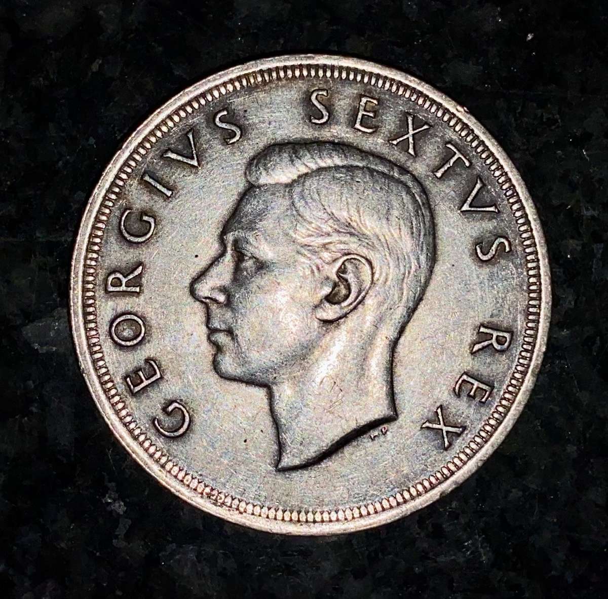 SA Union silver 5 shilling 1952