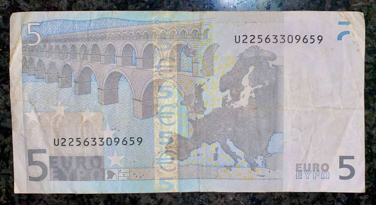 Euro - 5 Euro - 2002 France