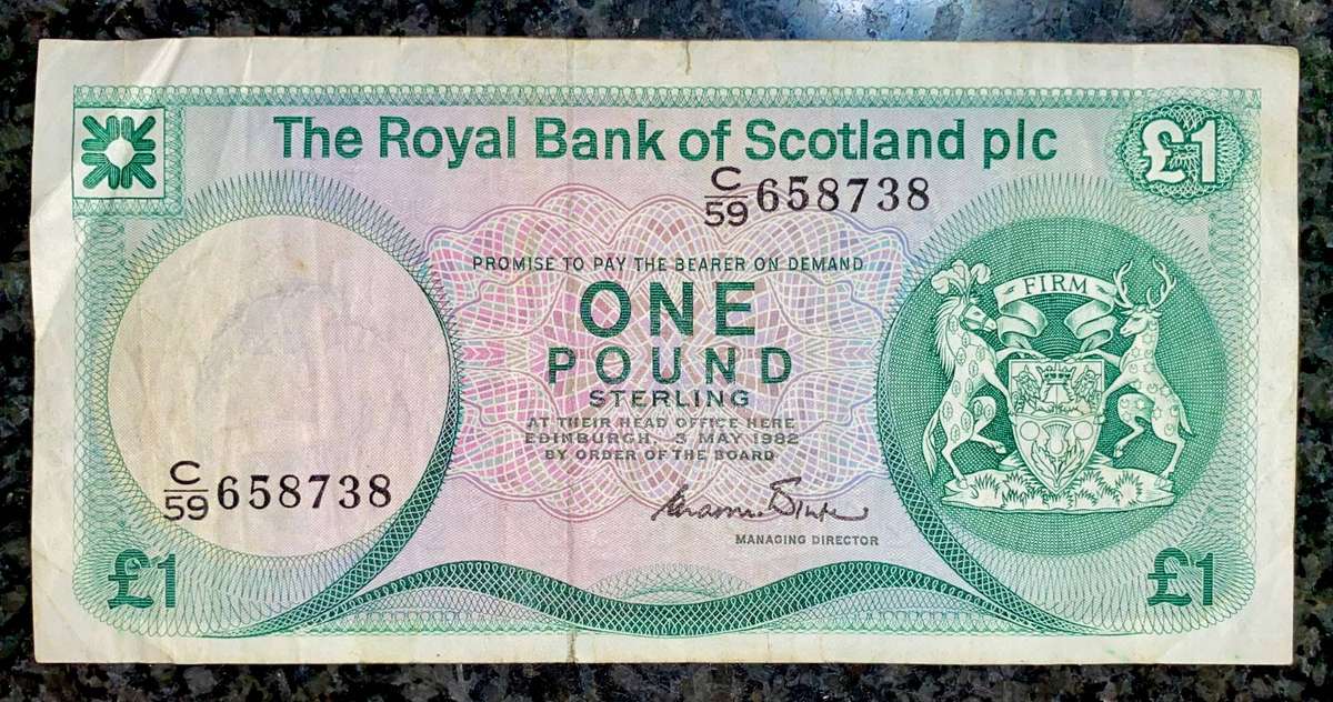 Scotland 1 Pound Sterling Edinburgh 1982 -- C59