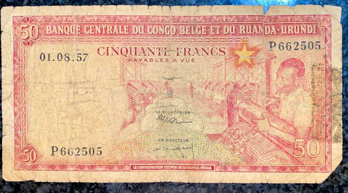 Belgium Congo - Ruanda-Urundi 20 francs 1957-12-01