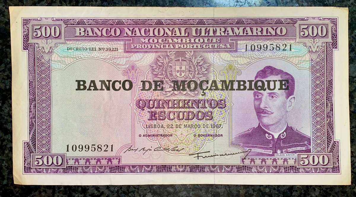 Mozambique 500 escudos 1967 ultramarino