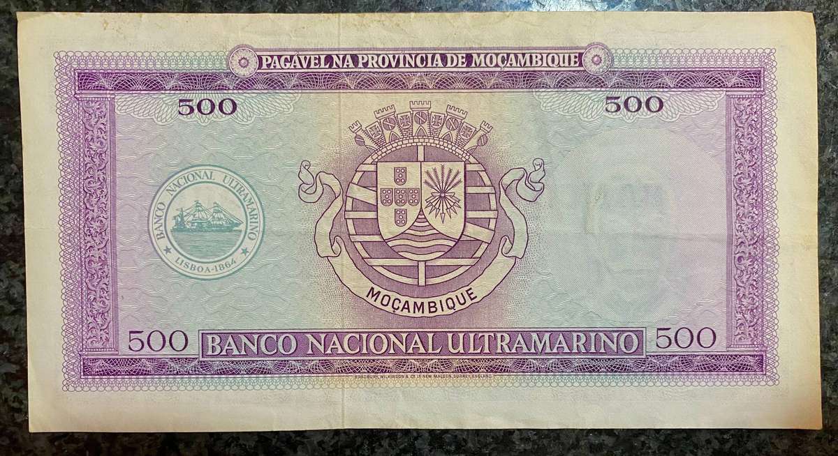 Mozambique 500 escudos 1967 ultramarino