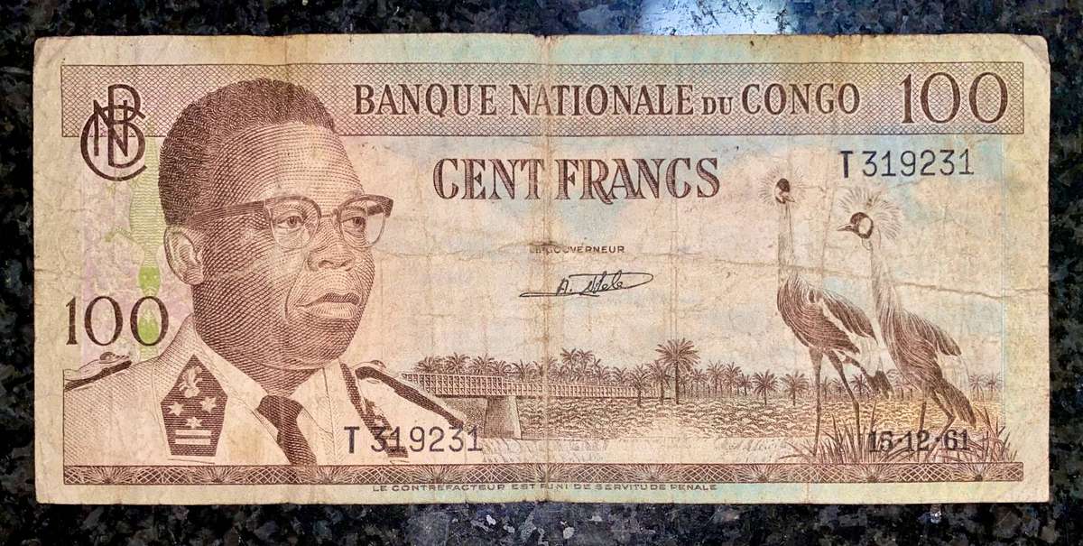 Congo 100 francs 15-12-1961