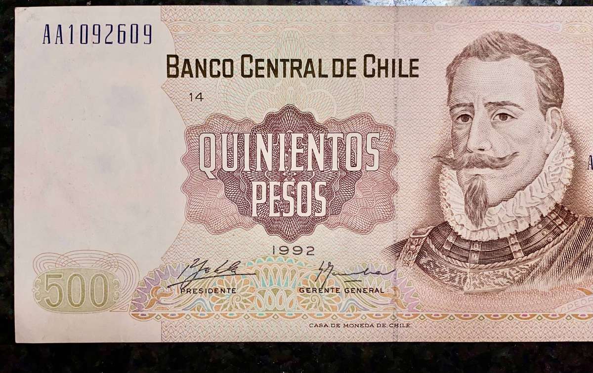 Chile AA 500 pesos 1992 Unc
