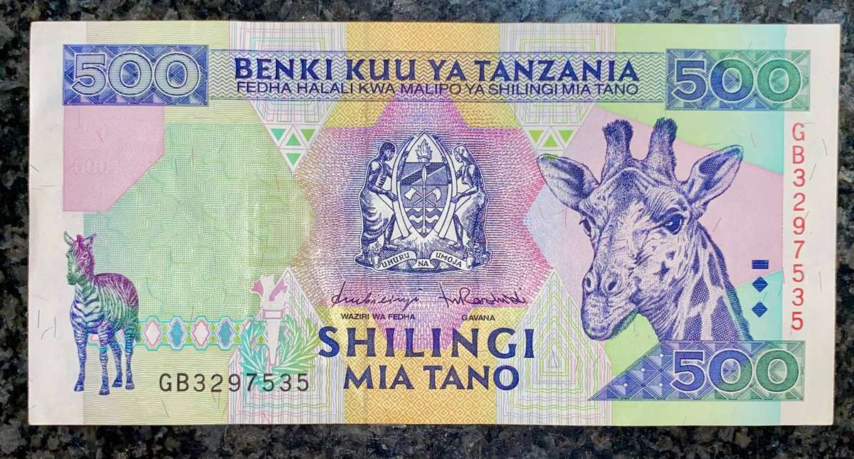 Tanzania 500 shillings 1997