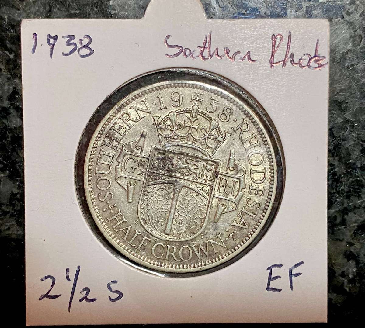 Southern Rhodesia Silver 2 1/2 shillings 1938