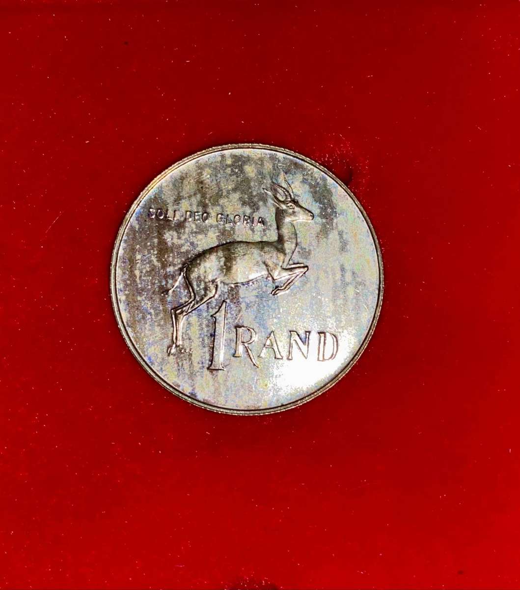 South Africa Proof Silver R1 -- 1989 -- in sa mint box