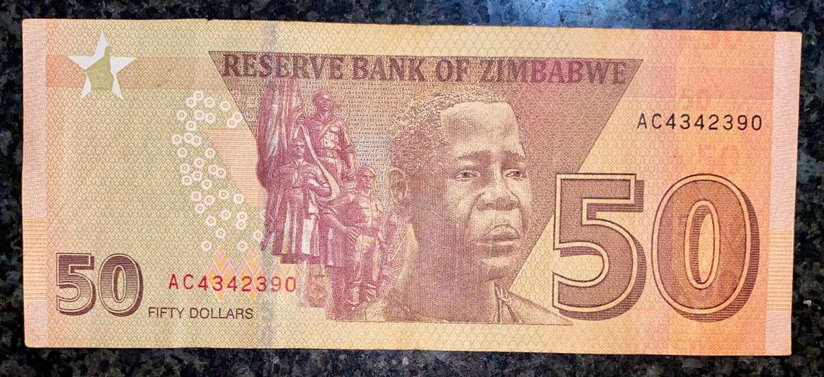 Zimbabwe 50 dollars 2020