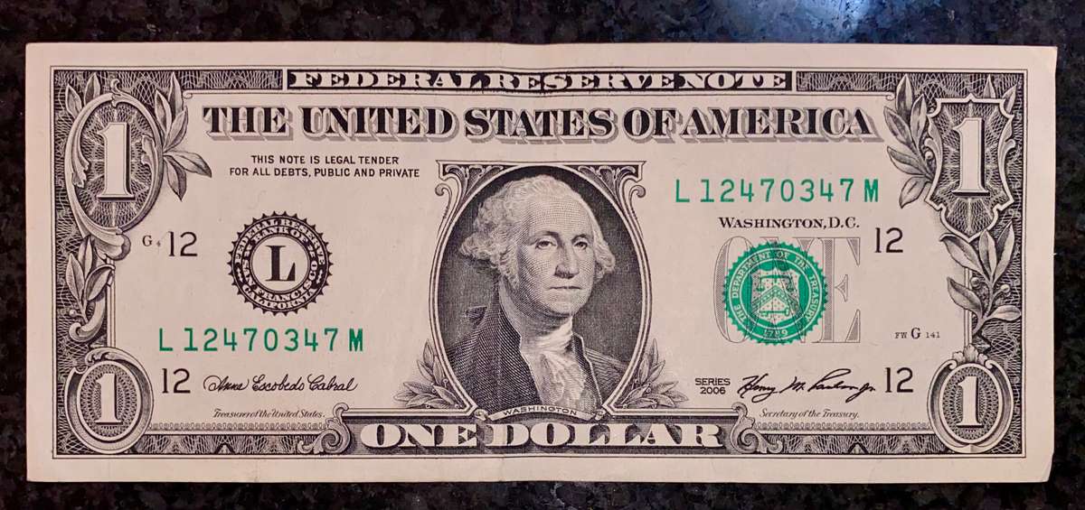 USA 1 dollar San Francisco Federal Reserve bank 2006