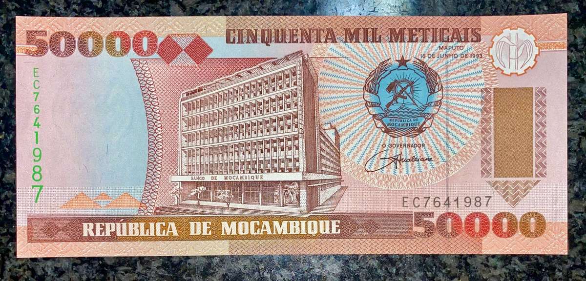 Mozambique. 50.000 meticais 1993 UNC