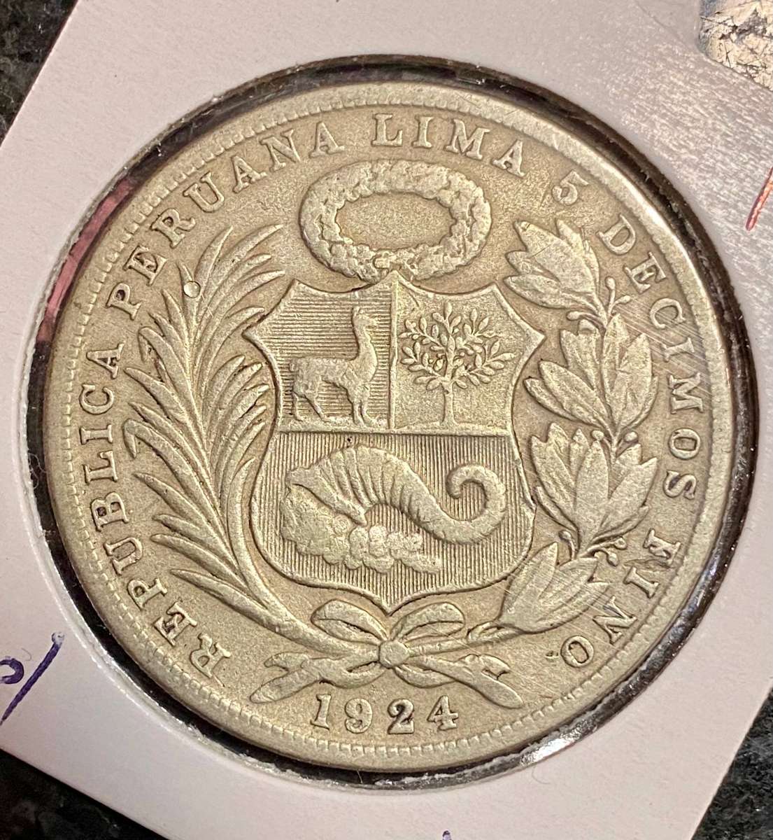 Peru Silver 1 sol 1924 --