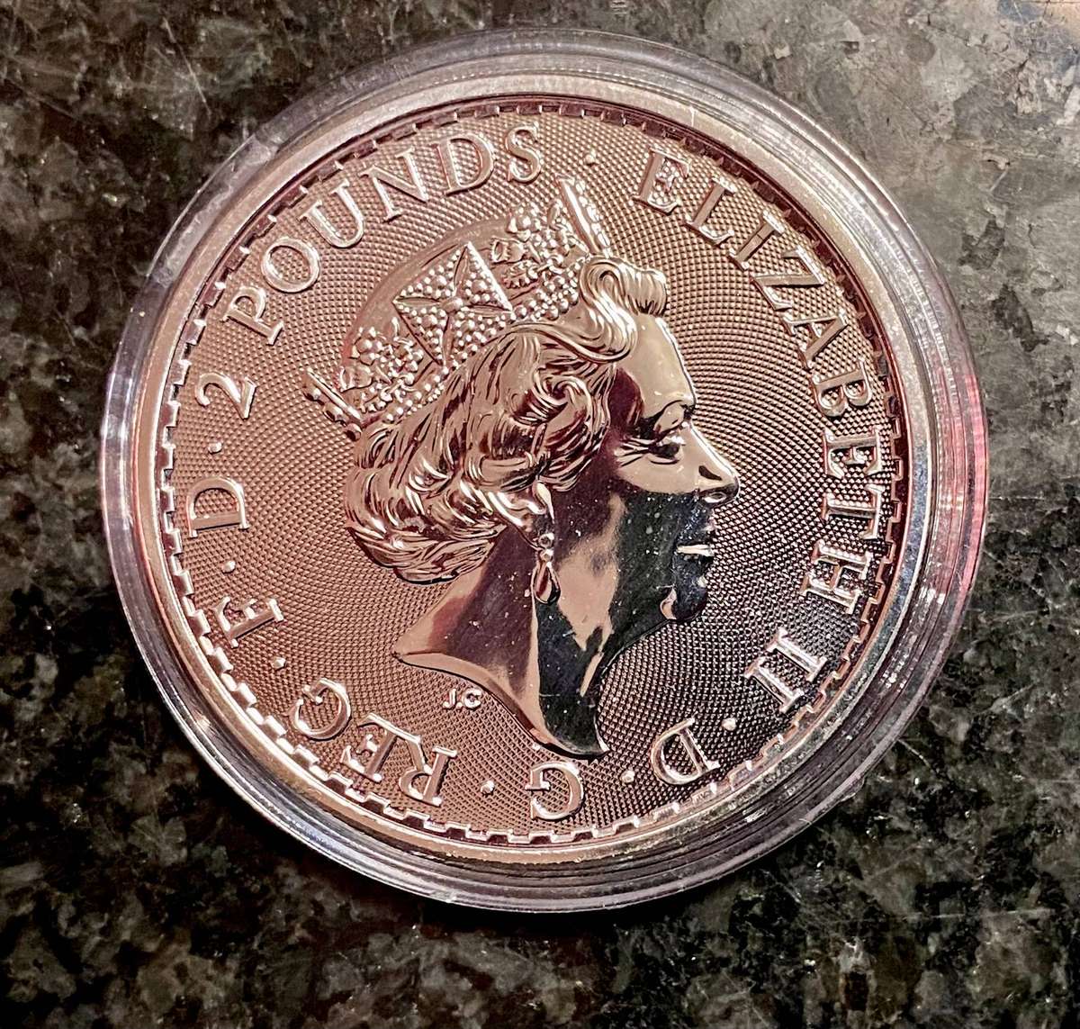 Britannia 1OZ Silver 2 Pound 2023 - NATHAN - Brilliant Uncirculated in capsule