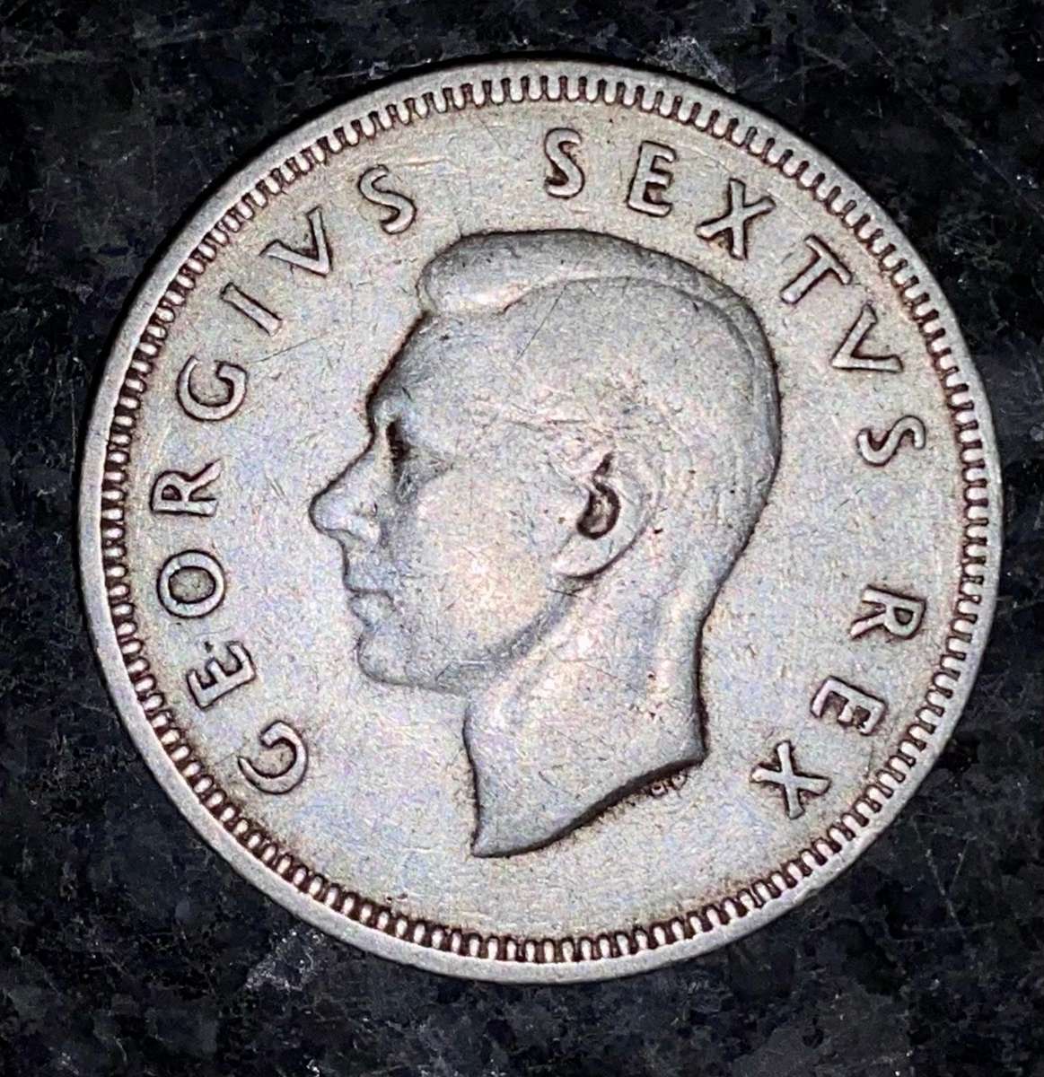 SA Union silver 2 shilling 1949