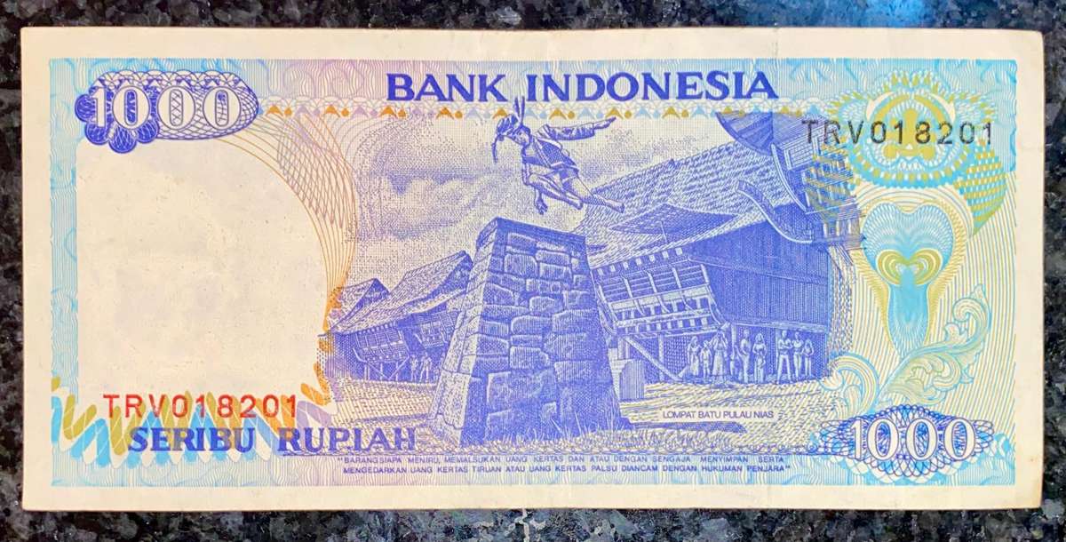 Indonesia 1000 rupiah 1992