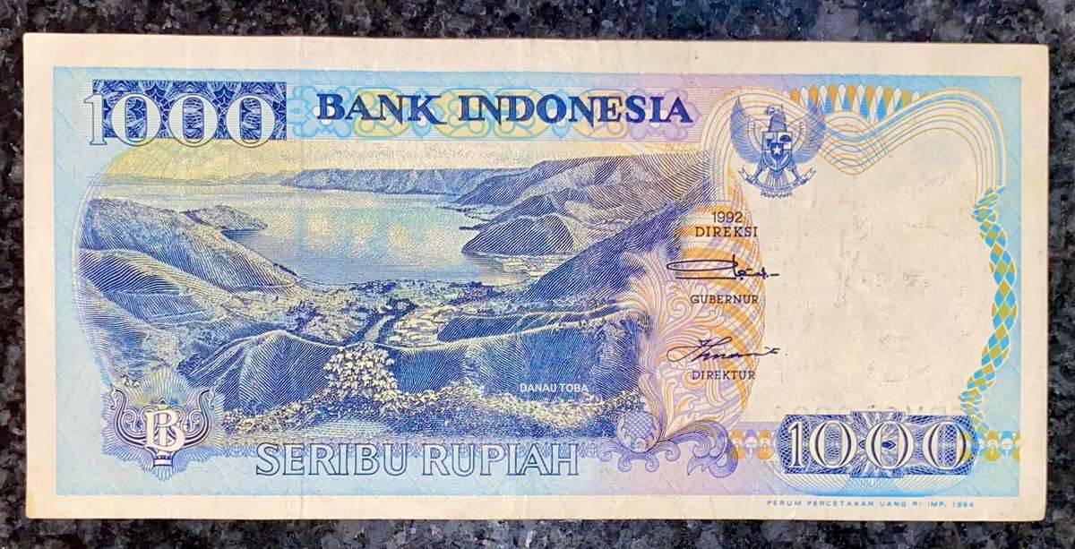 Indonesia 1000 rupiah 1992