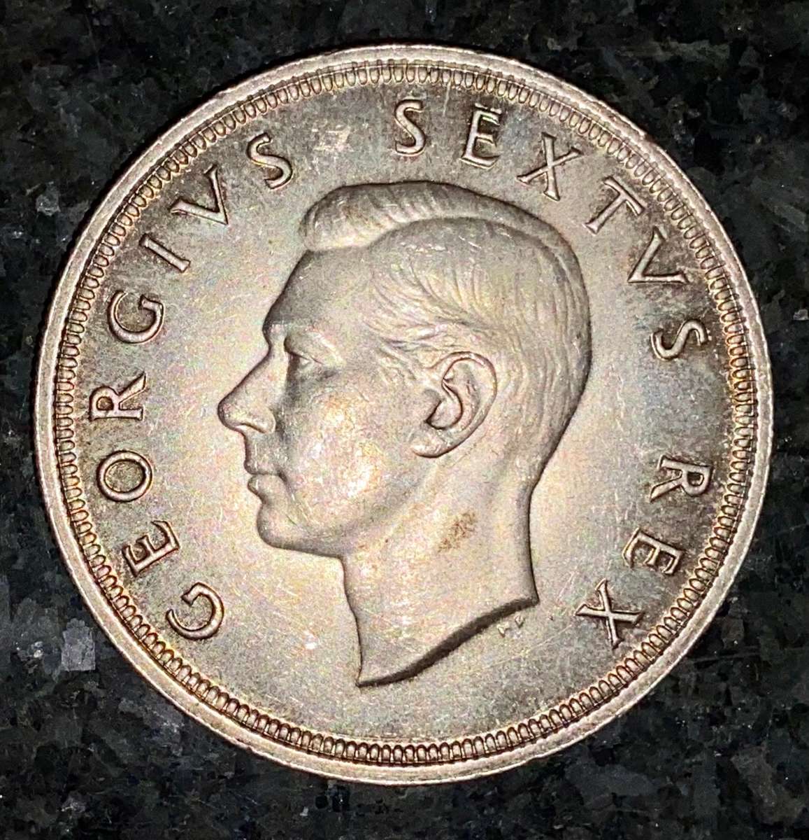 SA Union silver 5 shilling 1948 good condition