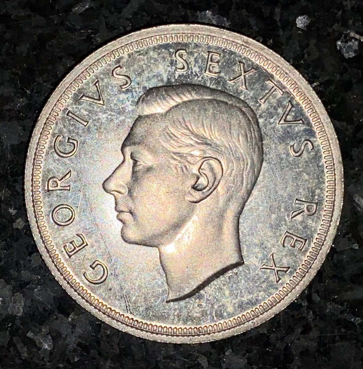 SA Union silver 5 shilling 1949 good condition
