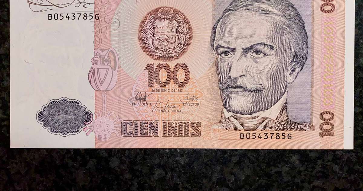 Peru 100 soles 1987 UNC