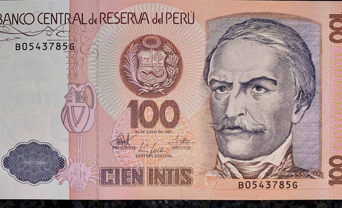 Peru 100 soles 1987 UNC