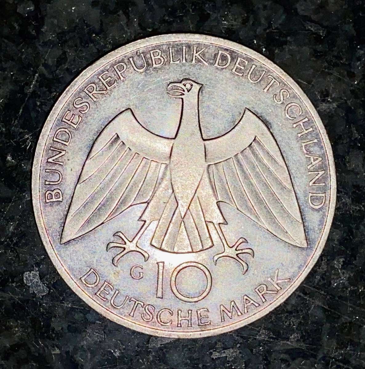 Germany Silver 10 mark Olympics Hamburg Mint 1972