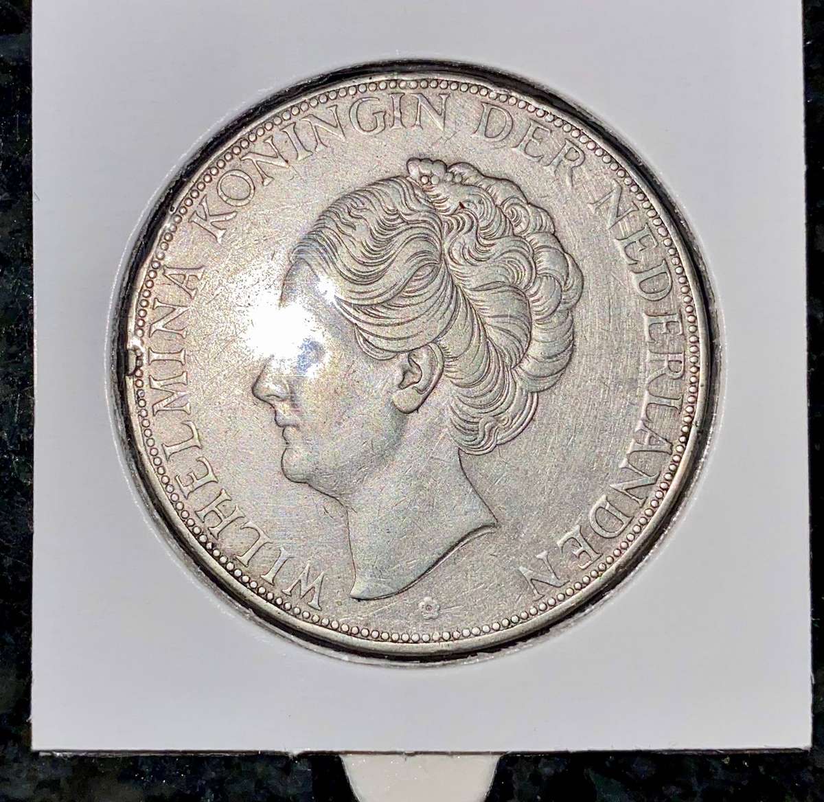 Netherlands Silver 2 1/2 gulden 1933 in coin flip