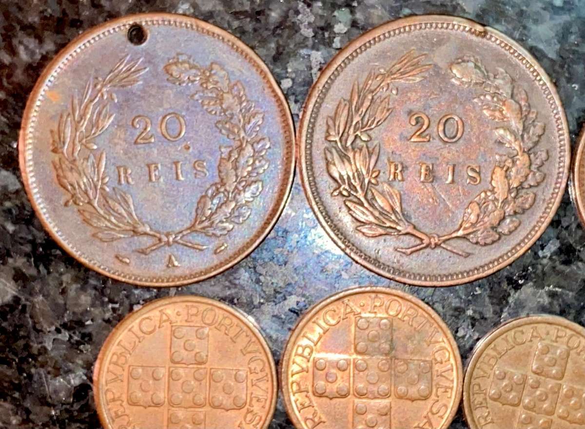 Portugal coin lot - from 20 reis 1891/1892 - 2 centavos 1918 (1 bid takes all)